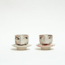 Load image into Gallery viewer, &quot;Nosey&quot; Senorita Espresso Cup &amp; Saucer
